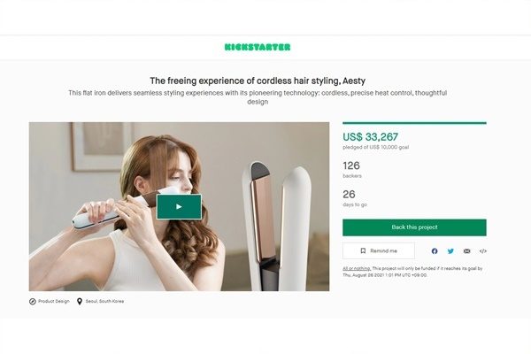 [News] Aesty Premium Cordless Flat Iron Reaches Its Initial Kickstarter Funding Goal of $10,000 In Just 15 Hours